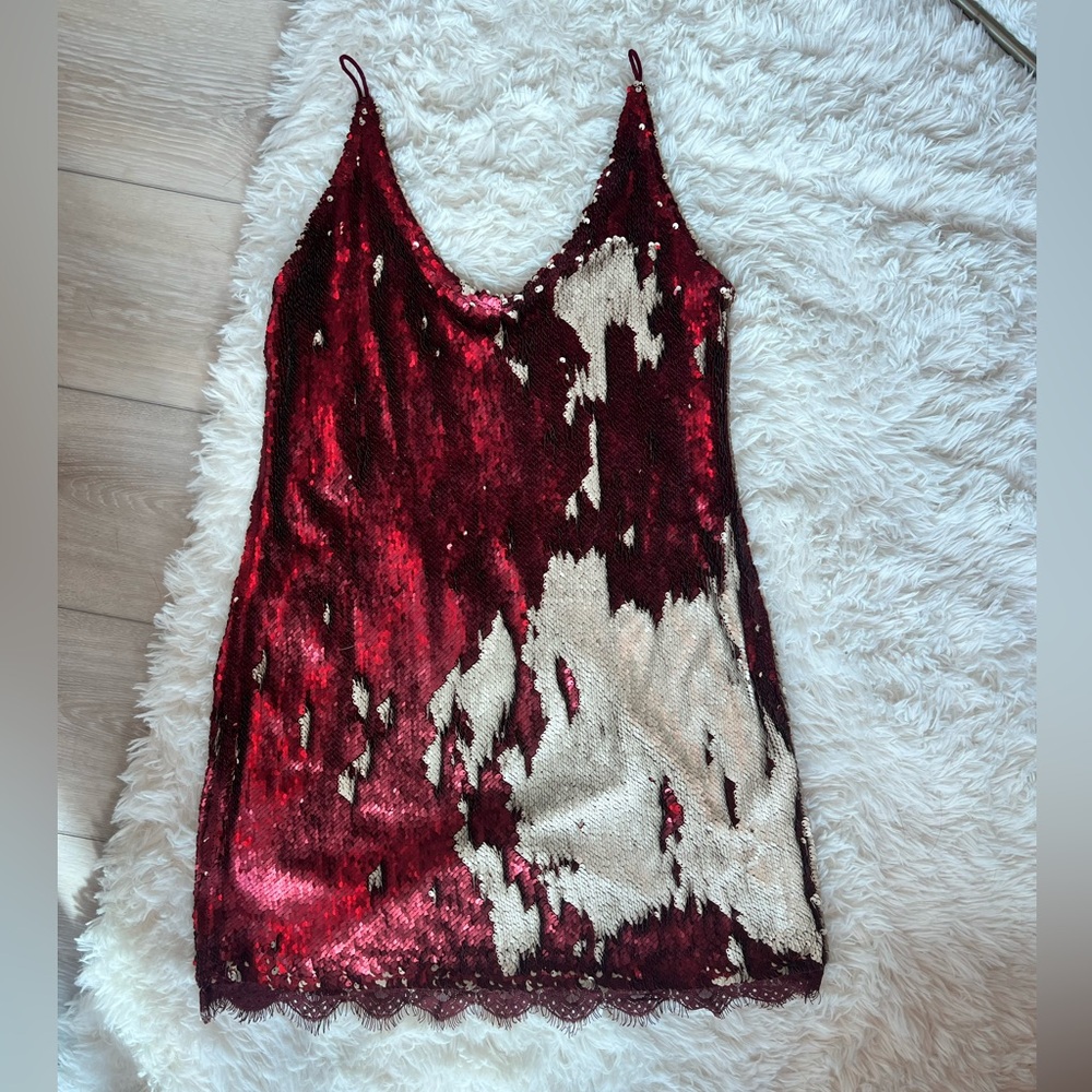 STUNNING FP Sequin color-change mini dress